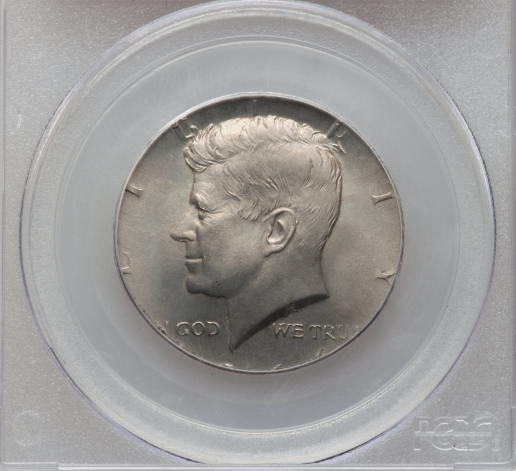 1966 Kennedy half dollar wrong planchet error showing coin struck on incorrect denomination planchet compared to normal half dollar